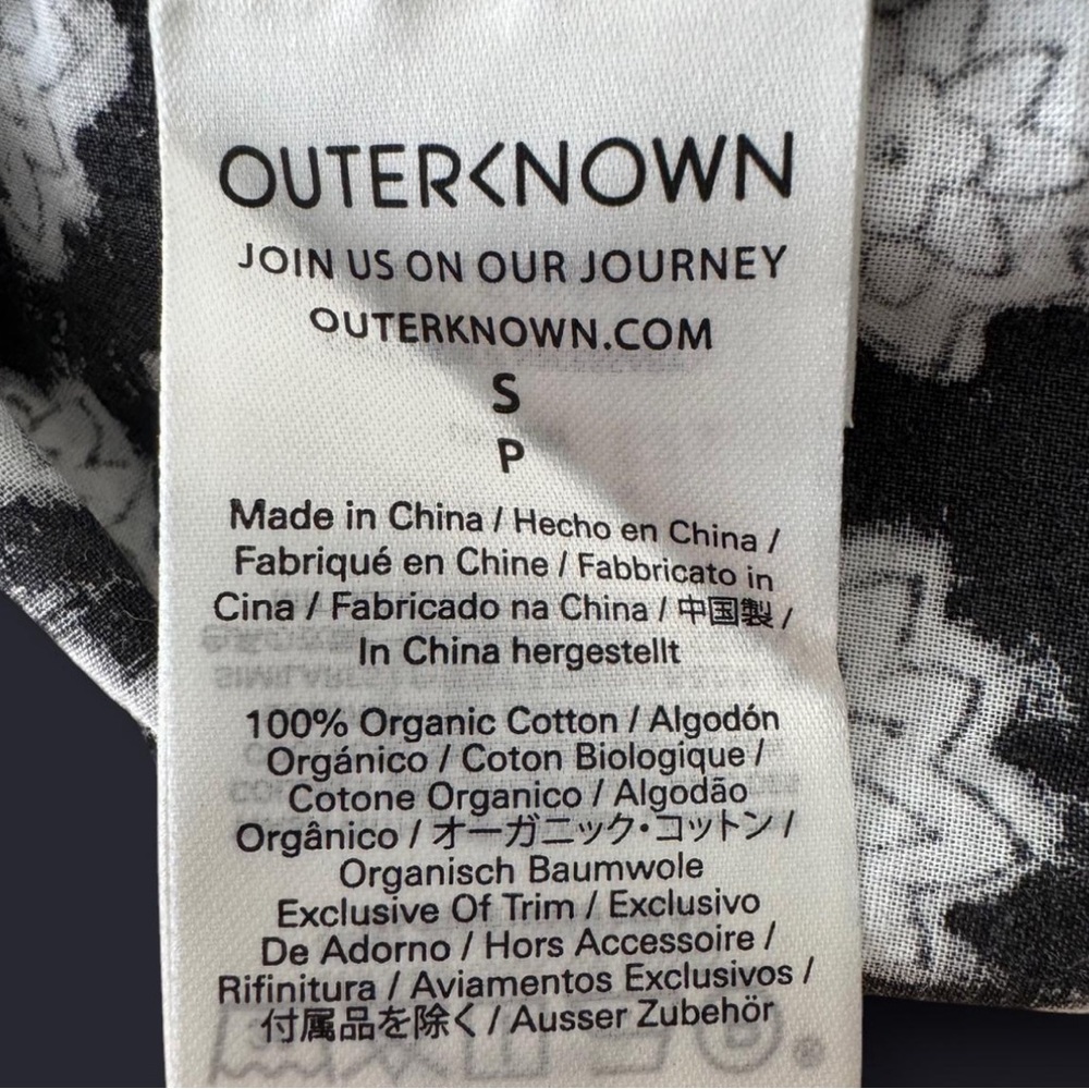 Outerknown Black and White Ruffle Blouse - Picture 3 of 4